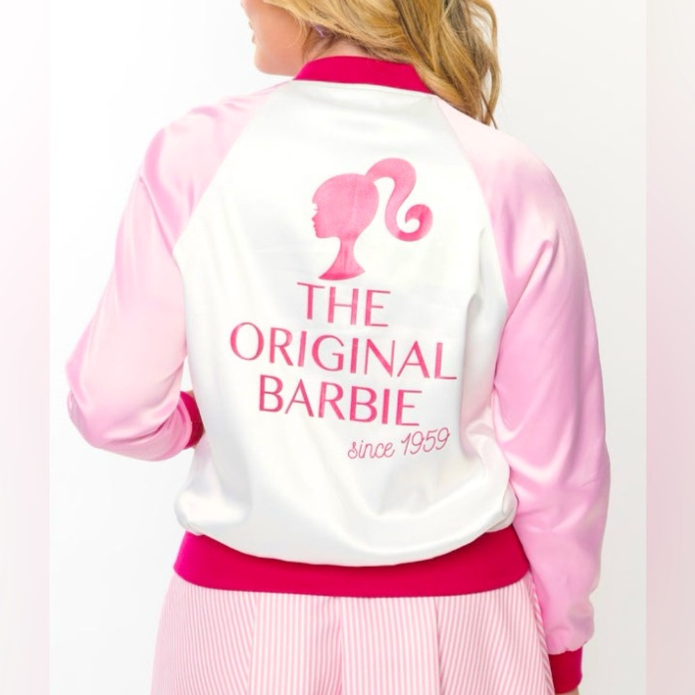 Barbie X Unique Vintage OG Barbie Long Sleeve Bomber Jacket
